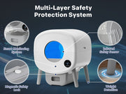 Cumrige Self-Cleaning Litter Box Starter Kit (M2) – Automatic Cat Litter Box with Waterproof Litter Mat & Stretchable Waste Liners for Multi-Cat Homes - Cumrige - Cat_Litter_Box- self_cleaning_litter_box