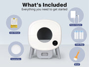 Cumrige Smart & Open Self-Cleaning Cat Litter Box Bundle (M2 + E) – No Scooping Automatic Cat Litter System for Multi-Cat Homes, Easy Clean & Smart App Control - Cumrige - Cat_Litter_Box- self_cleaning_litter_box