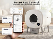 Cumrige M2 + M5 Self-Cleaning Cat Litter Box Bundle – Smart Automatic Closed & Open-Top Cat Litter System for Multi-Cat Homes, Odor Control & Easy Cleaning - Cumrige - Cat_Litter_Box- self_cleaning_litter_box
