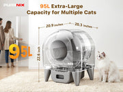 Cumrige Automatic Cat Litter Box Bundle (M4 + M5) – No Scooping Solution for Multi-Cat Households, Odor Control & Easy Maintenance - Cumrige - Cat_Litter_Box- self_cleaning_litter_box