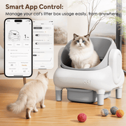 Cumrige Self Cleaning Litter Box,Open Top Automatic Litter Box with App Control for Multiple Cats, Safety Sensors Protection, Odor Control Includes 2 roll Liners,Large Waste Bin - Cumrige - Cat_Litter_Box - self_cleaning_litter_box