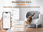 Cumrige Self-Cleaning Litter Box Bundle (M4 + E) – Automatic No-Scooping Cat Litter System for Multi-Cat Homes, Odor Control & Easy Cleaning - Cumrige - Cat_Litter_Box- self_cleaning_litter_box
