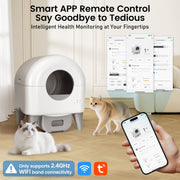 Cumrige Self - Cleaning Cat Litter Box, App Controlled, with Safety Sensor, Removable and Washable Liner - Cumrige - Cat_Litter_Box - self_cleaning_litter_box