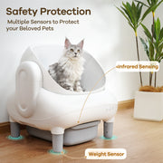 Cumrige E Smart Self - Cleaning Litter Box | Open - Top Automatic Litter Box with Multi - Sensor Safety Protection - Cumrige - Cat_Litter_Box - self_cleaning_litter_box