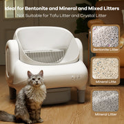 Cumrige E Smart Self - Cleaning Litter Box | Open - Top Automatic Litter Box with Multi - Sensor Safety Protection - Cumrige - Cat_Litter_Box - self_cleaning_litter_box