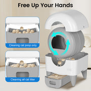 Cumrige Self - Cleaning Cat Litter Box, App Controlled, with Safety Sensor, Removable and Washable Liner - Cumrige - Cat_Litter_Box - self_cleaning_litter_box