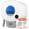 Cumrige Self-Cleaning Litter Box Starter Kit (M2) – Automatic Cat Litter Box with Waterproof Litter Mat & Stretchable Waste Liners for Multi-Cat Homes