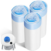 Cumrige Stretchable Cat Litter Liners | Durable Waterproof Roll Pack with Drawstring Bags for Self-Cleaning Litter Box