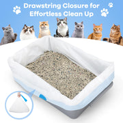 Cumrige Cat Litter Liners | Stretchable Tear-Resistant Roll Pack, Fits Automatic Self-Cleaning Litter Boxes with Odor Control